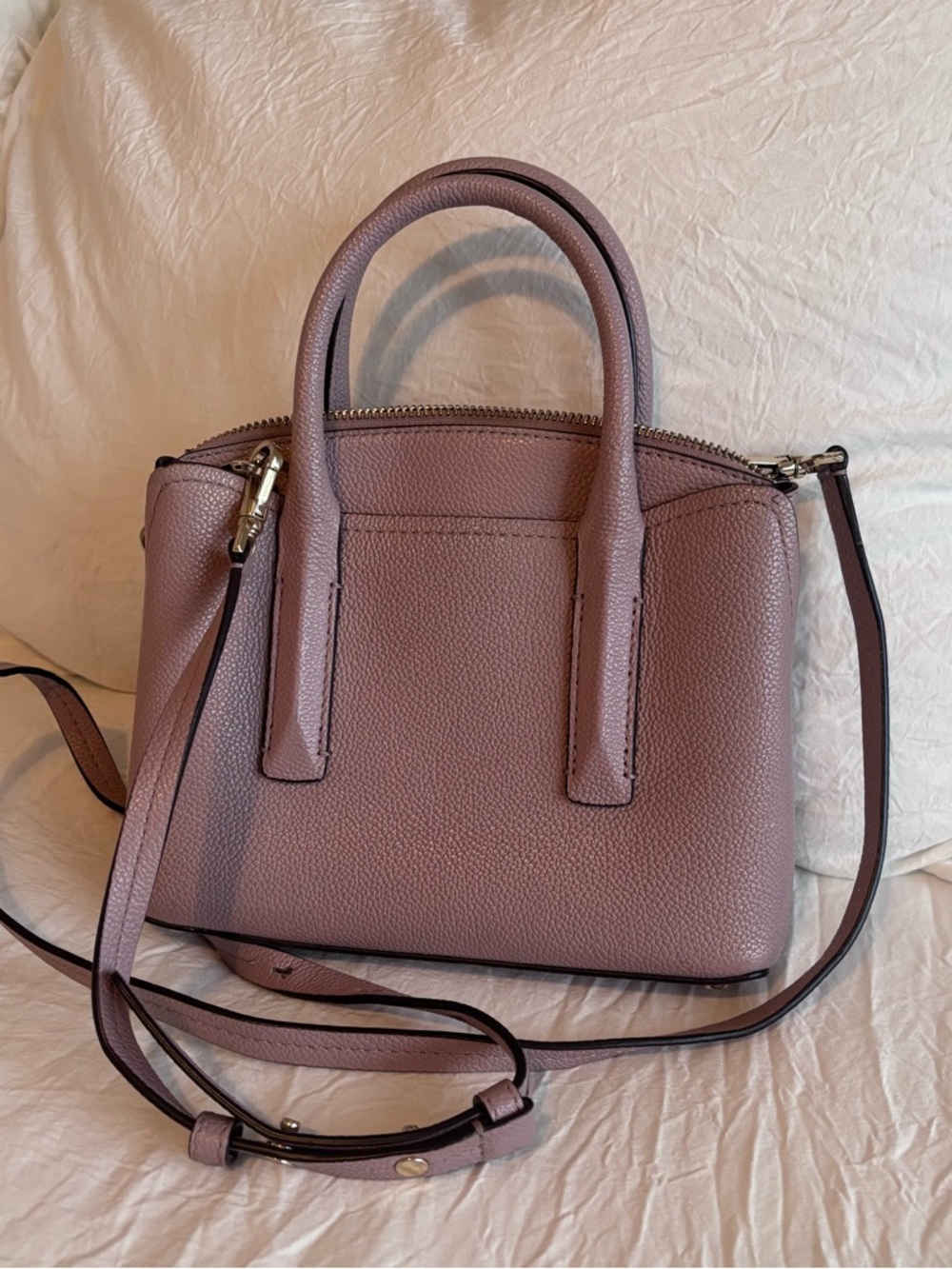 kate spade Dusty Rose Pebbled Leather Small Satchel - Picture 2 of 6